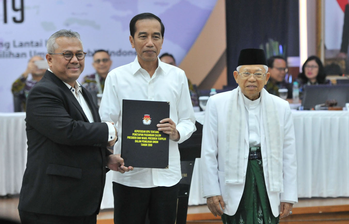  KPU Tetapkan Jokowi – Ma’ruf Amin Presiden dan Wakil Presiden RI 2019-2024