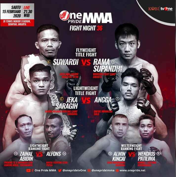  One Pride Fight Night 36 Jungle of The Warriors Sajikan Empat Pertarungan Seru 