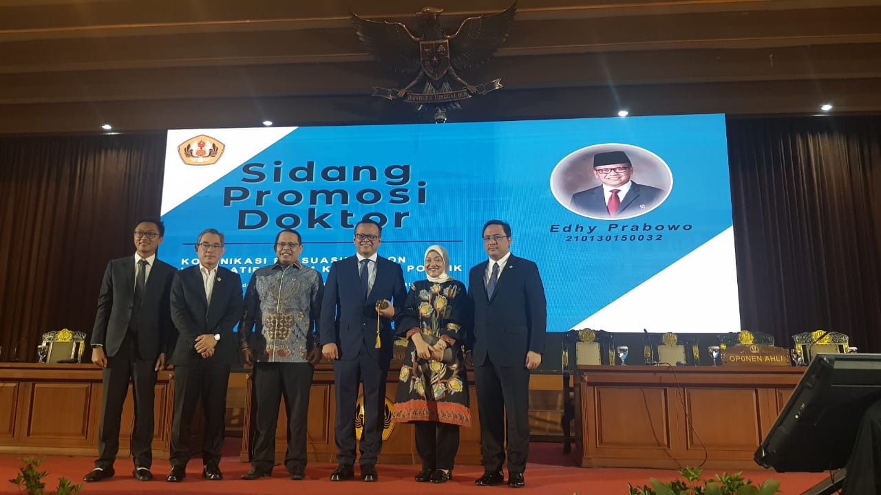 Edhy Prabowo Promosi Doktor Ilmu Komunikasi