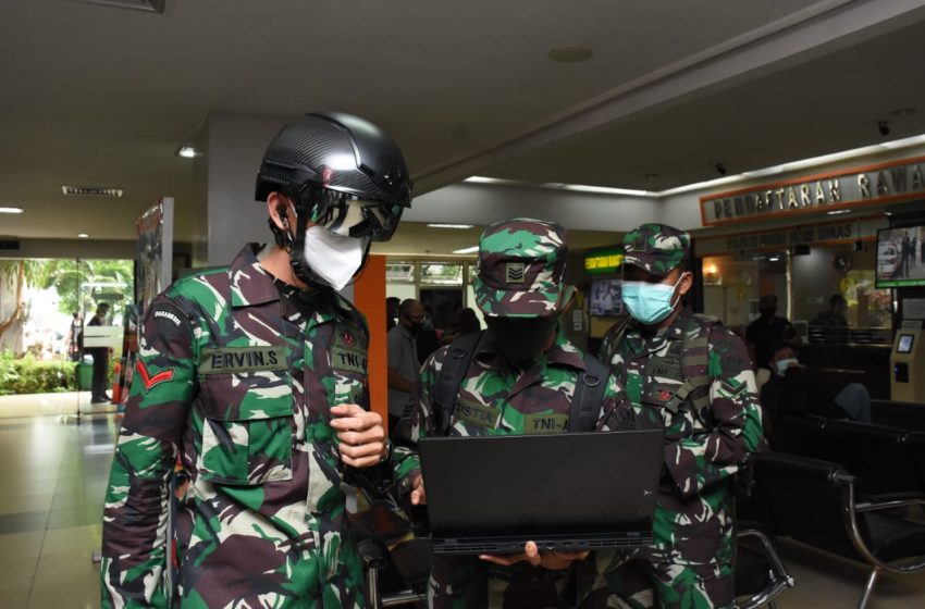  TNI AD Gunakan Helmet Thermal KC Wearable Pendeteksi Suhu Tubuh