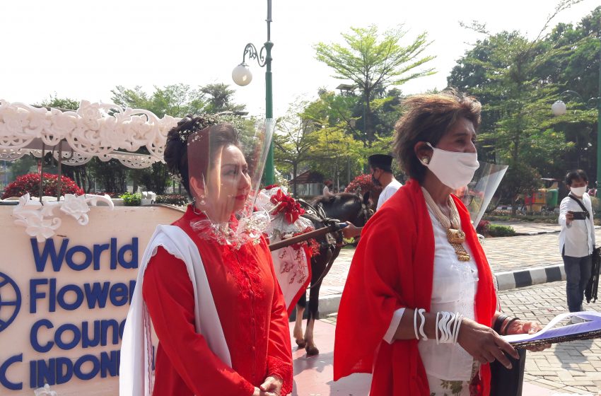  Meriahkan HUT RI Ke-75, World Flower Council Indonesia Kirab Delman Hias 