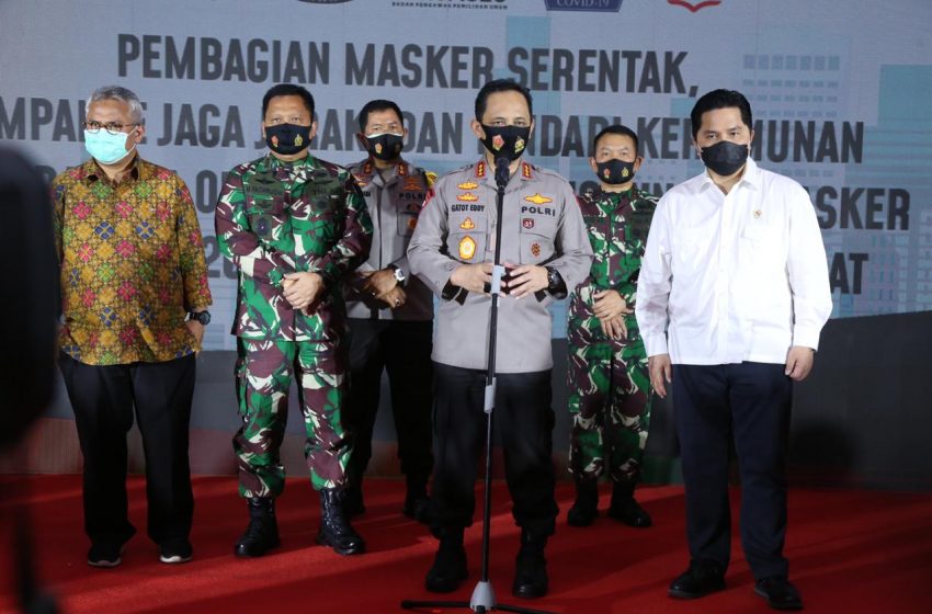  Polda Metro Jaya Bagikan 5 Juta Masker Kepada Masyarakat
