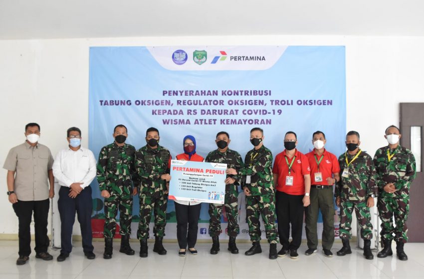  Kodam Jaya Terima Bantuan Tabung Oksigen dari PT Pertamina untuk RSDC Wisma Atlet Kemayoran