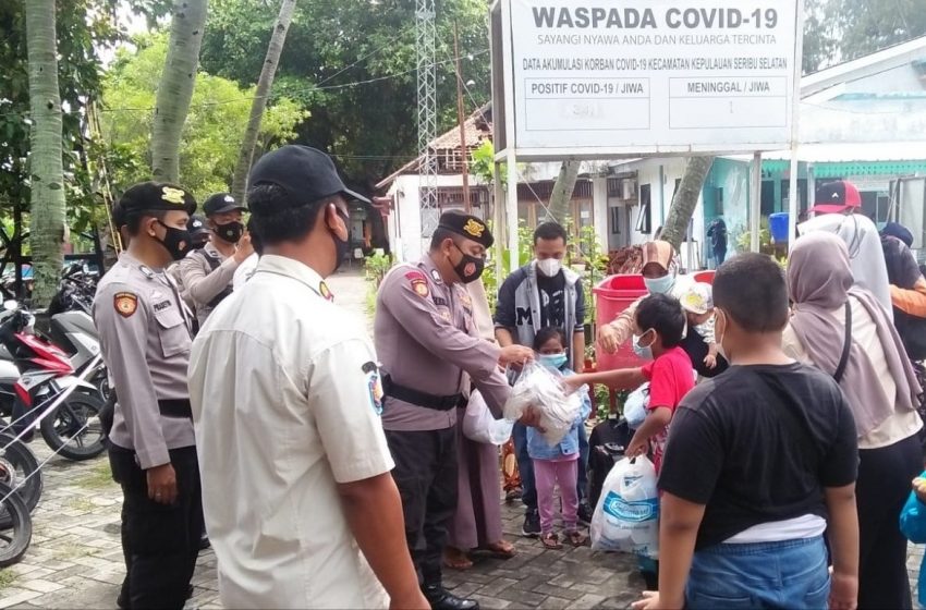  Himbau ProKes Hingga Bagi-Bagi Masker Digiatkan Pospam Ops Lilin Jaya-2021 Pulau Tidung Kep Seribu Selatan