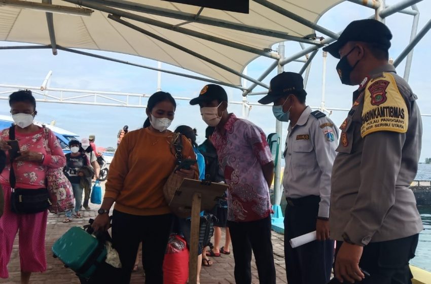  Tiba di Dermaga Kedatangan Pulau Pramuka, 53 Wisatawan Jalani Scan Barcode Peduli Lindungi