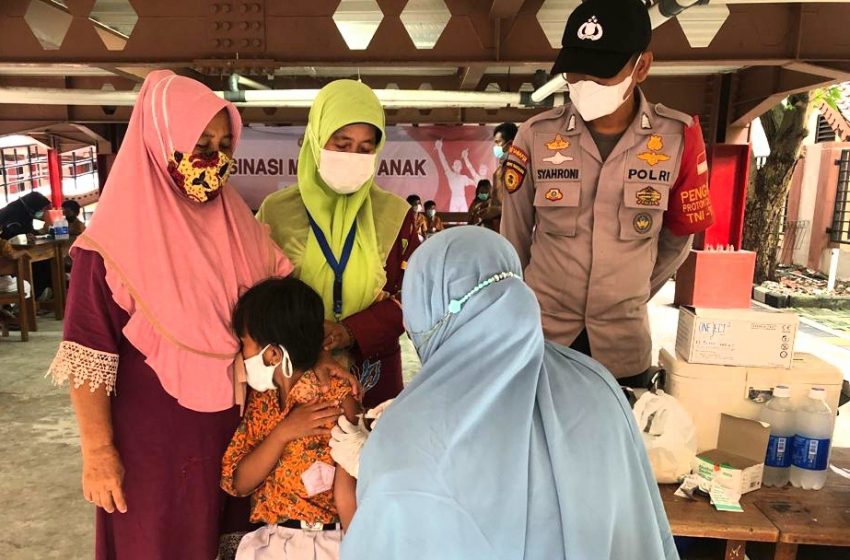  Suntik Vaksin Anak Usia 6-11 Tahun di Pulau Panggang Kep Seribu Utara, Hari ini Masuk Ke Dosis Dua