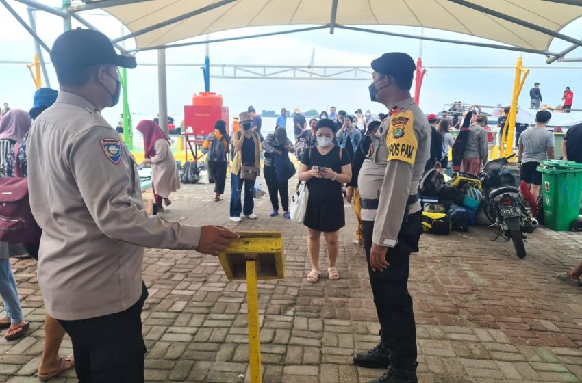  Pospam Ops Ketupat Jaya-2022 Pulau Pramuka Gelar Pengamanan Kedatangan 809 Wisatawan
