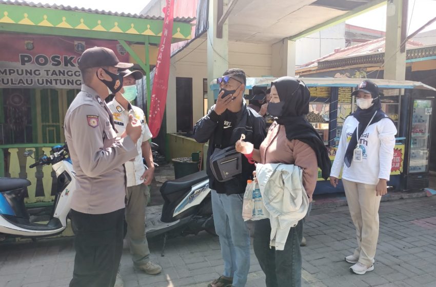  Pospam Ops Ketupat Jaya-2022 Gelar Patroli Jalan Kaki dan Tegakkan Aturan ProKes