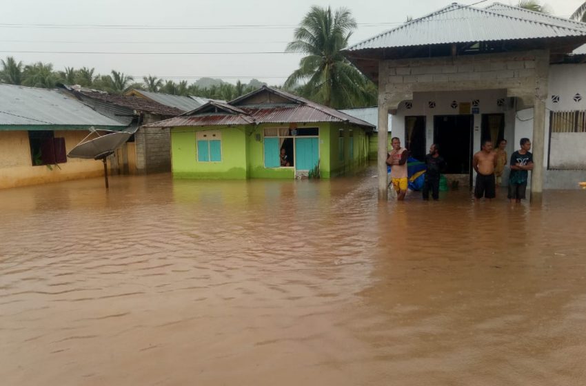  Sebanyak 40 Rumah Warga dan Lahan Pertanian di Pohuwato Terendam Banjir