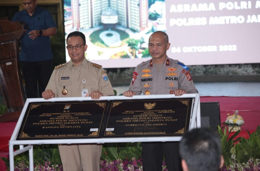  Gubernur DKI dan Wakapolda Resmikan Rumah Susun Menteng Polda Metro Jaya