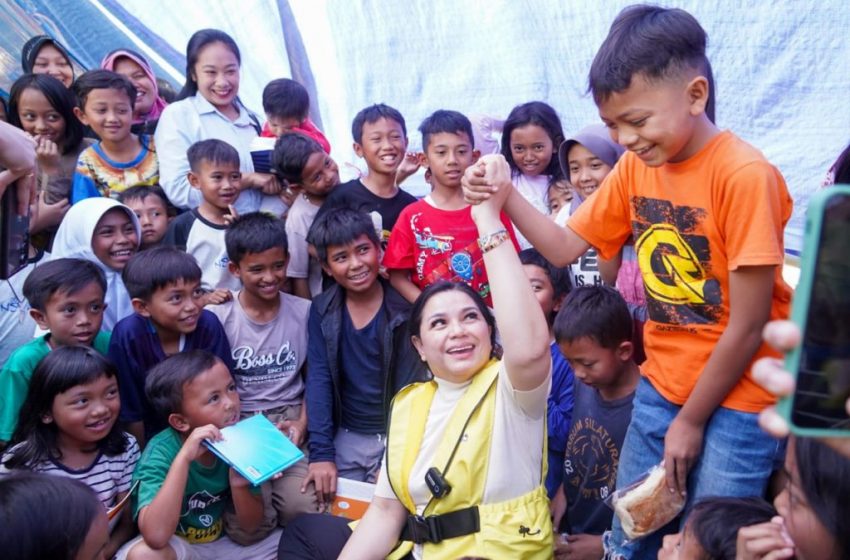  Yanti Airlangga Pimpin Trauma Healing Anak Korban Gempa Cianjur