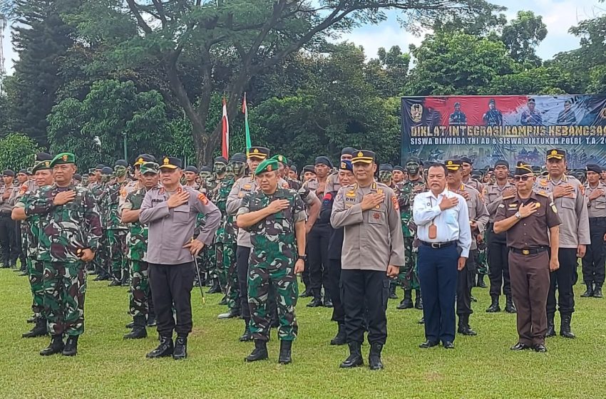  Diklat Integrasi Dikmaba TNI Dan Diktukba Polri Tahun 2022 Resmi di Buka 
