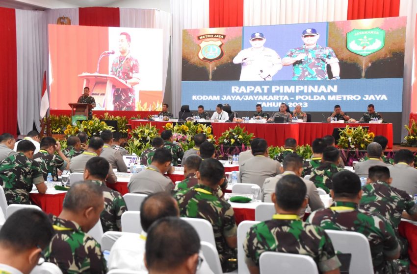  Tingkatkan Sinergitas, Kodam Jaya dan Polda Metro Jaya Gelar Rapat Pimpinan