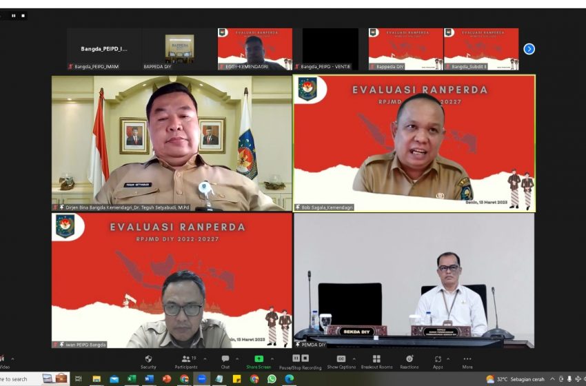  Kemendagri Evaluasi RPJMD Daerah Istimewa Yogyakarta Tahun 2022-2027