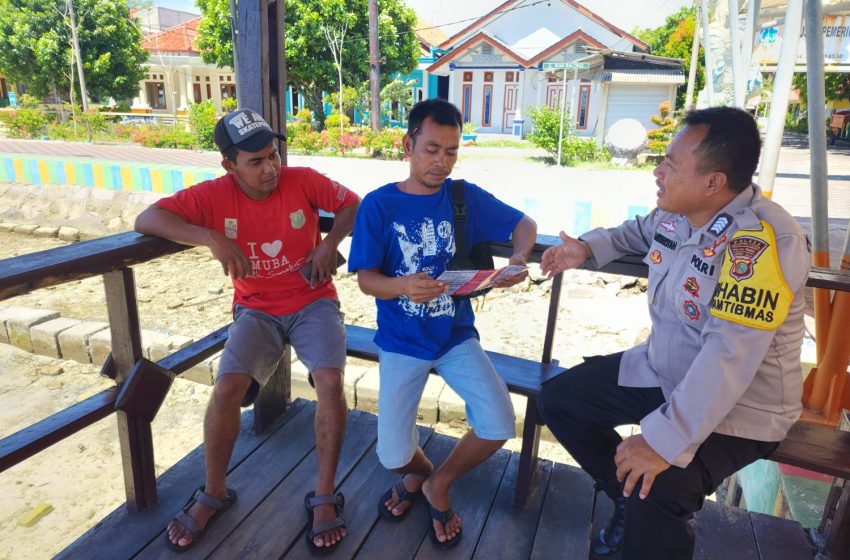  Bhabinkamtibmas Pulau Pramuka Ajak Warga Jaga Kamtibmas Perangi Hoax