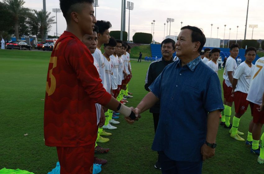  Prabowo Lihat Persib U-17 yang Dikirimnya Pendidikan di Aspire Academy Qatar