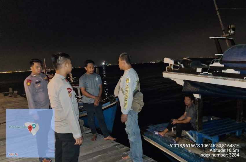  Polres Kepulauan Seribu Laksanakan Patroli Malam Rutin, Jaga Kamtibmas dan Sambang ke Nelayan