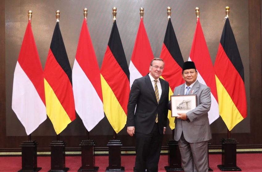  Prabowo Terima Kunjungan Menhan Jerman, Bahas Penguatan Kerja Sama Pelatihan dan Pendidikan