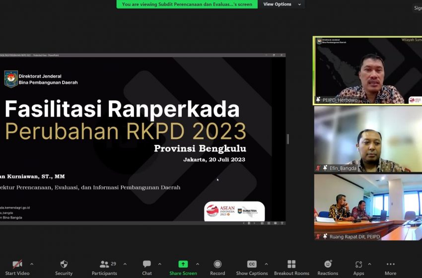  Kemendagri Fasilitasi Perubahan RKPD Tahun 2023 Provinsi Bengkulu dan Jambi