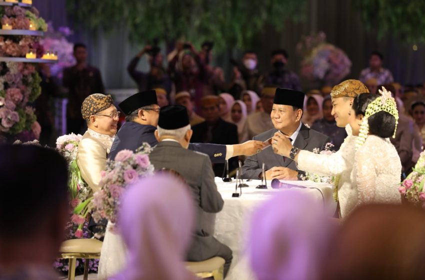  Prabowo dan Wapres Ma’ruf Amin Jadi Saksi Pernikahan Putri Bambang Soesatyo