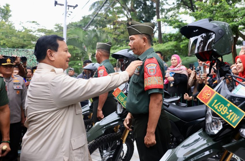  Diberi Motor oleh Menhan Prabowo, Para Babinsa Langsung Uji Coba Keliling Kota