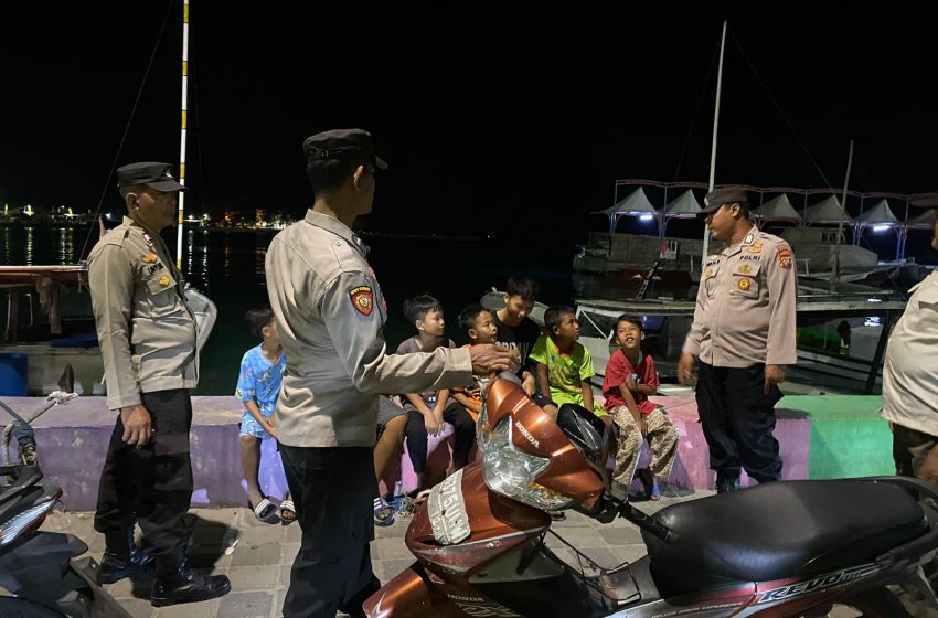  Patroli Malam Polri Presisi di Pulau Kelapa, Hindari Potensi Gangguan Kamtibmas