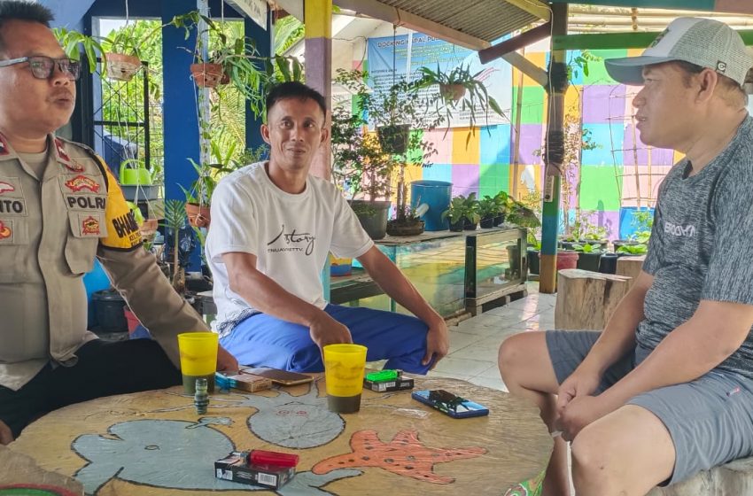  Bhabinkamtibmas Pulau Untung Jawa Sampaikan Himbau Kepada Tokoh Masyarakat
