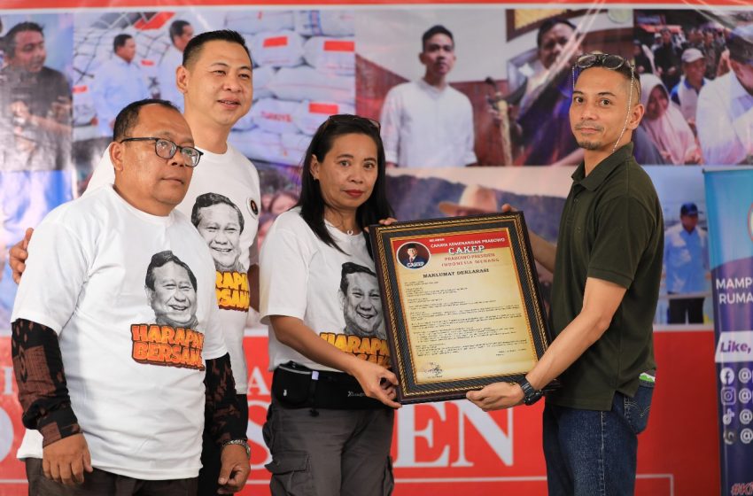  Relawan ‘CAKEP’ Deklarasi Dukung Prabowo di Pilpres 2024