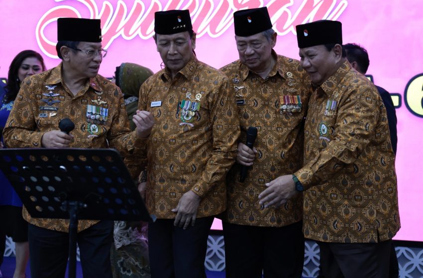  Momen Akrab Prabowo Nyanyi “Manis dan Sayang” Bareng SBY, Agum Gumelar, Wiranto dan Sesepuh Purn TNI Polri