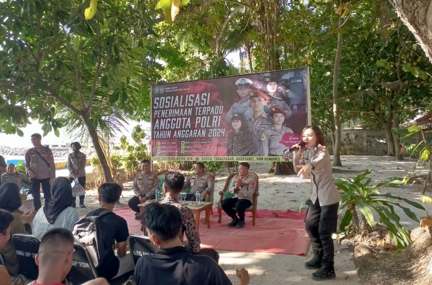  Kunjungan Kerja Karo SDM Polda Metro Jaya, Terkait Sosialisasi Penerimaan Anggota Polri T.A. 2024 di Pulau Pramuka dan Pulau Panggang