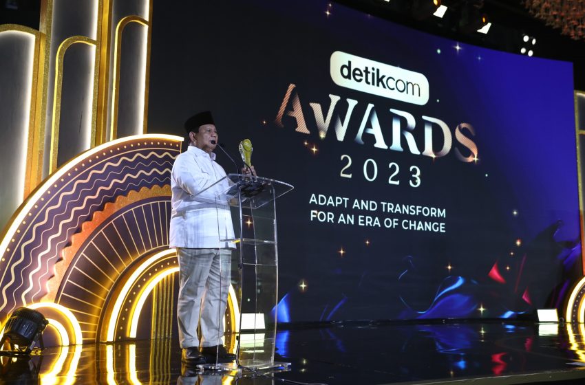  Prabowo Raih Tokoh Peneguh Kedaulatan Negara di Detikcom Awards 2023