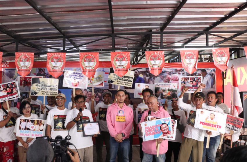  Relawan EMAS PS 08 Deklarasikan Dukungan untuk Prabowo Subianto di Pilpres 2024