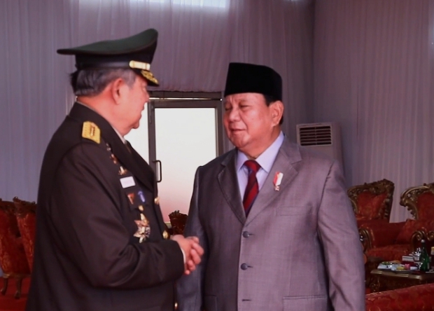  Momen Akrab Prabowo dan SBY di HUT ke-78 TNI