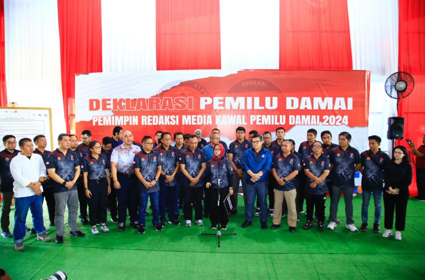  Polri, Dewan Pers, dan Pimpinan Media Deklarasi Pemilu Damai 2024