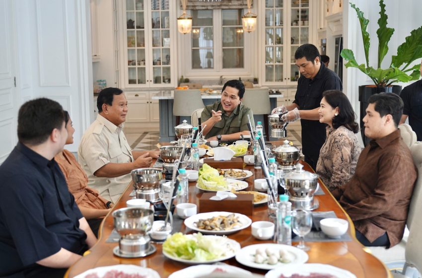  Prabowo dan Erick Thohir Makan Bersama: Saya Akan Support Pak Prabowo