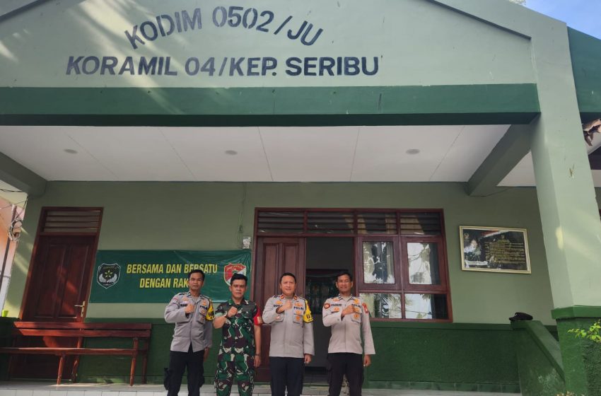  Kapolsek Kepulauan Seribu Utara Silaturahmi dengan Koramil 04: Membangun Sinergitas TNI/Polri Menuju Pemilu 2024