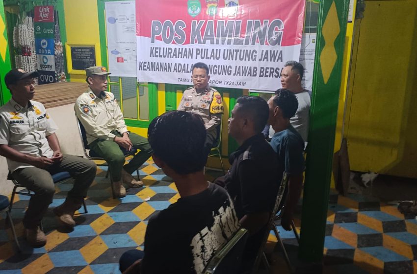  Bhabinkamtibmas Pulau Untung Jawa dan Satpol PP Gelar Pengecekan Keamanan dan Konsolidasi Jelang Pemilu 2024