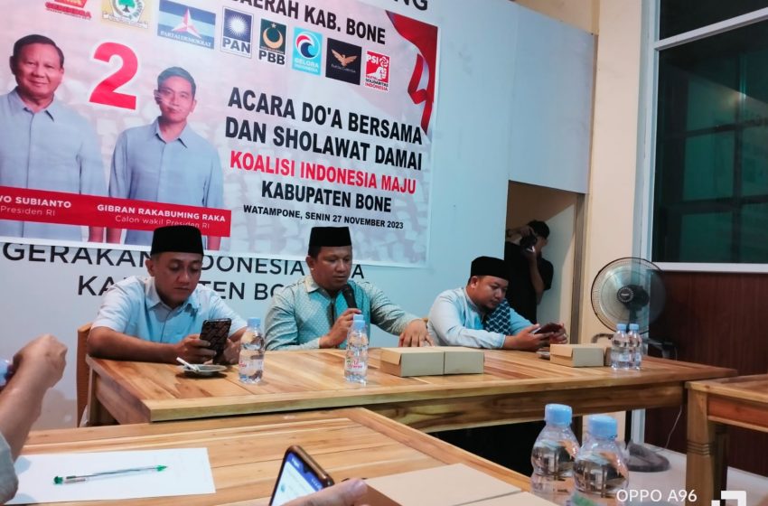  Tim Kampanye Daerah Prabowo Gibran Kabupaten Bone Gelar Dzikir dan Doa Bersama