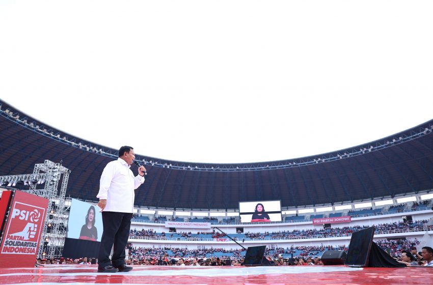  Bicara di HUT PSI, Prabowo Bangga Anak-anak Muda Putuskan Ikut Politik