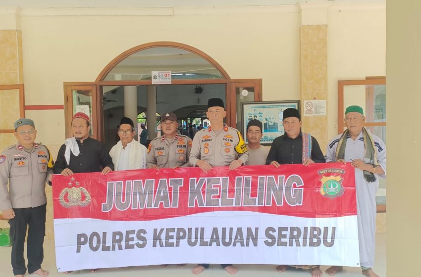  Wakapolres Kepulauan Seribu Ajak Warga Jaga Persatuan dalam Jum’at Keliling di Masjid Al-Ihsan Kel. Pulau Untung Jawa