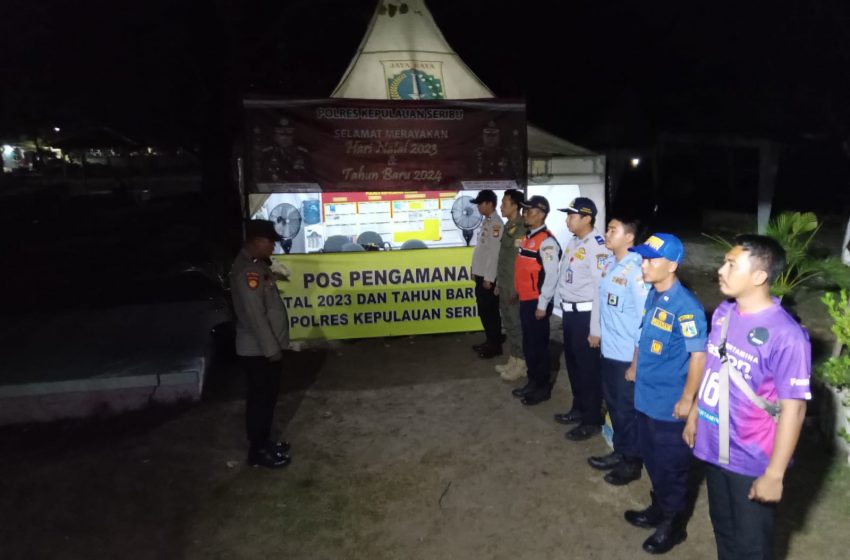  Polsek Kepulauan Seribu Selatan Giat Posko Pengamanan di Pulau Untung Jawa untuk Ops Lilin Jaya 2023 dan Tahun Baru 2024
