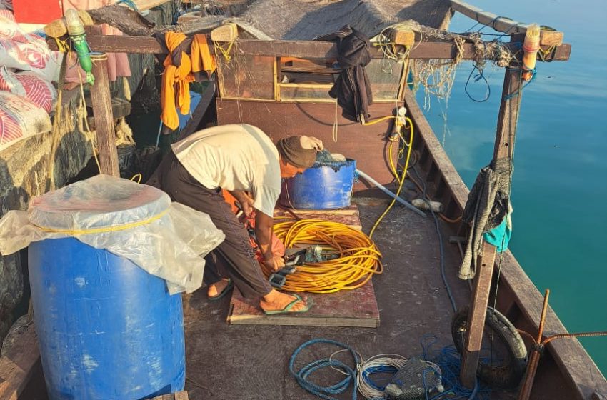  Sat Reskrim Polres Kepulauan Seribu Amankan Nelayan yang Diduga Gunakan Potasium Cianida untuk Menangkap Ikan