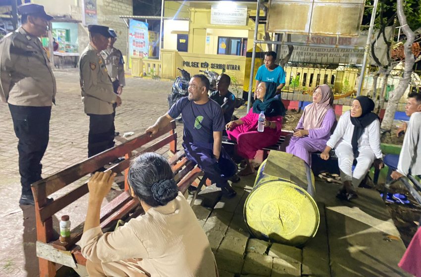  Patroli Malam Dialogis Polsek Kepulauan Seribu Utara di Pulau Pramuka