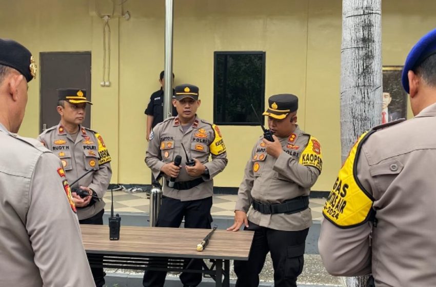  Kapolres Kepulauan Seribu Pimpin Apel Pengecekan Kesiapan Personel Pengamanan TPS Pemilu 2024