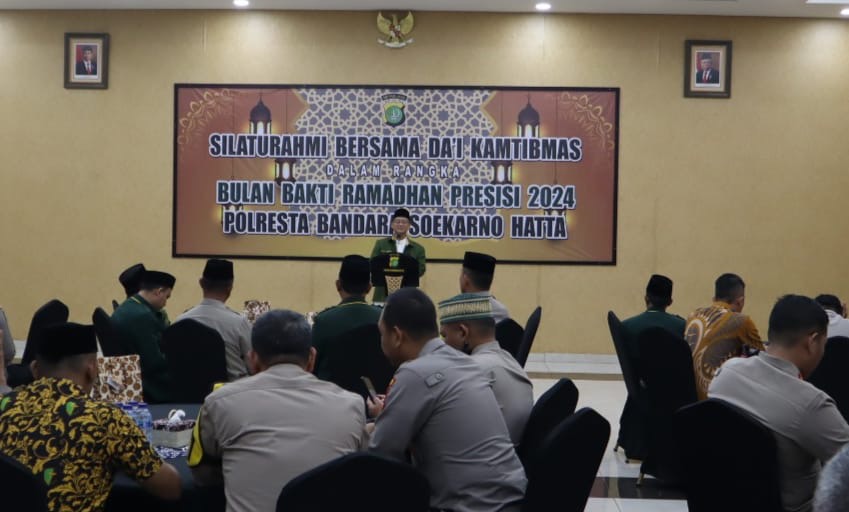  Dai Kamtibmas Polres Soetta Sebar Pesan Keamanan Selama Ramadan
