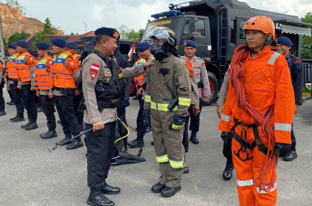 Antisipasi Cuaca Ekstrim, Unit SAR Brimob Polda Kepri Laksanakan Siaga Bencana