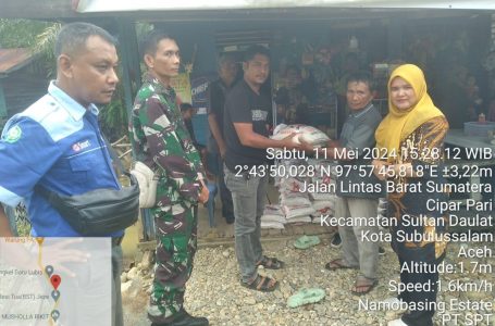 PT SPT Bersinergi Dengan Kodim Subulusallam Aceh Berikan Bantuan Kepada Masyarakat Sekitar