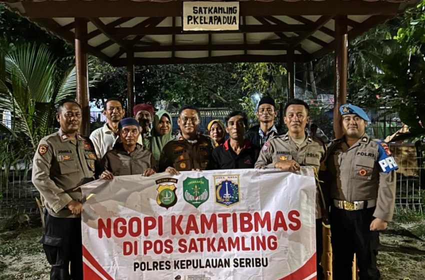  Kapolsek Kepulauan Seribu Utara Bersama Tiga Pilar Gelar Ngopi Kamtibmas di Pulau Kelapa Dua