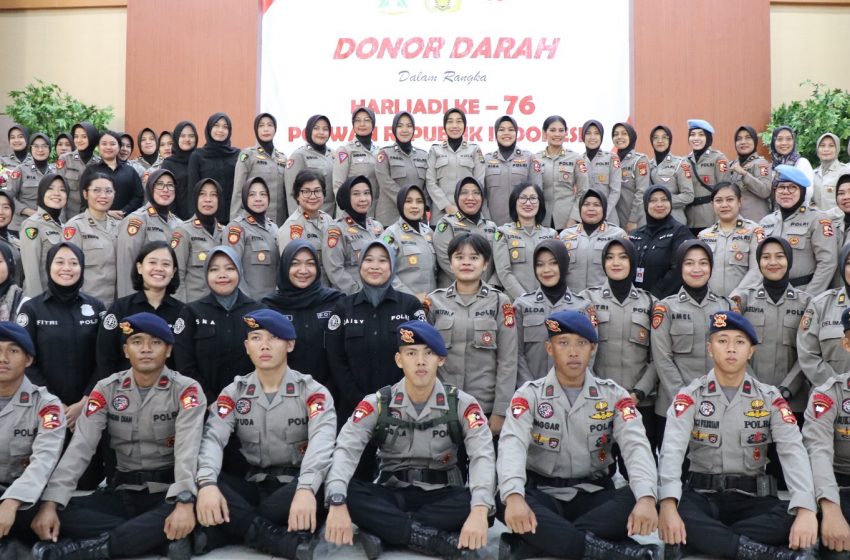  Rangkaian HUT Polwan ke-76 Diperingati Dengan Donor Darah