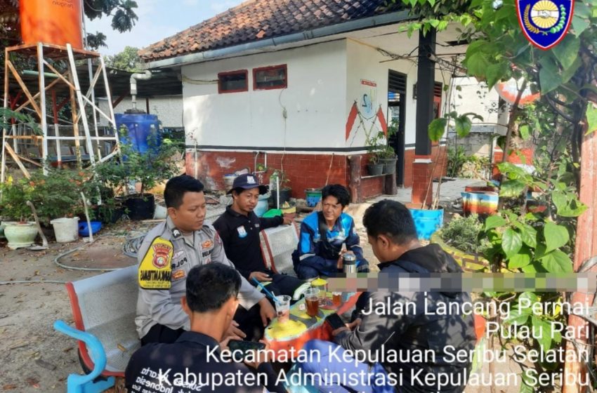  Bhabinkamtibmas Pulau Lancang Ajak Warga Jaga Kamtibmas dan Waspada Hoax Jelang Pilkada 2024